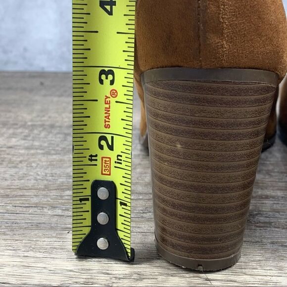 Breckelles~Women’s~Amber-31~Faux Suede Peep Toe~Chunky Heel Bootie~Size 8 - Picture 6 of 9